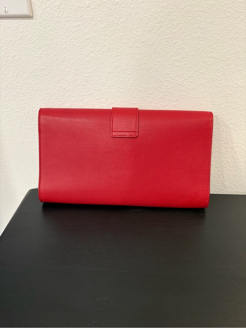 Yves Saint Laurent Leather Clutch in Red - Picture 2 of 15